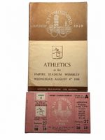 Olympiade 1948 LONDON Olympische Eintrittskarte Ticket +Heft