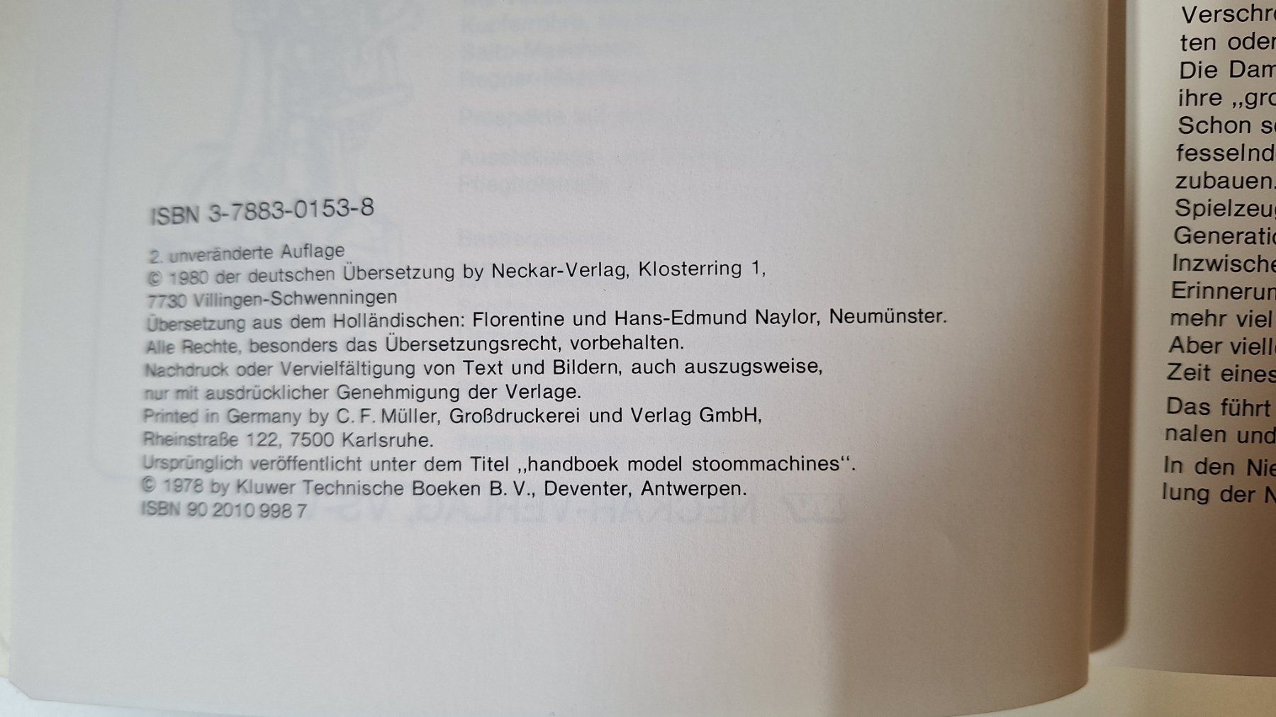 Libri: Handbuch Modelldampfmaschinen von 1980 – Usato da Haslen AI venduto da JEPIZU 1