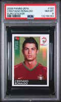 2008 PANINI UEFA EURO CRISTIANO RONALDO STICKER PSA 8