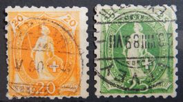 Schweiz Kat. 66-67 B 1888 Kat. 190 Euro
