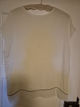 Fabiana Filippi Top Seide  Creme Grösse 44 neu!