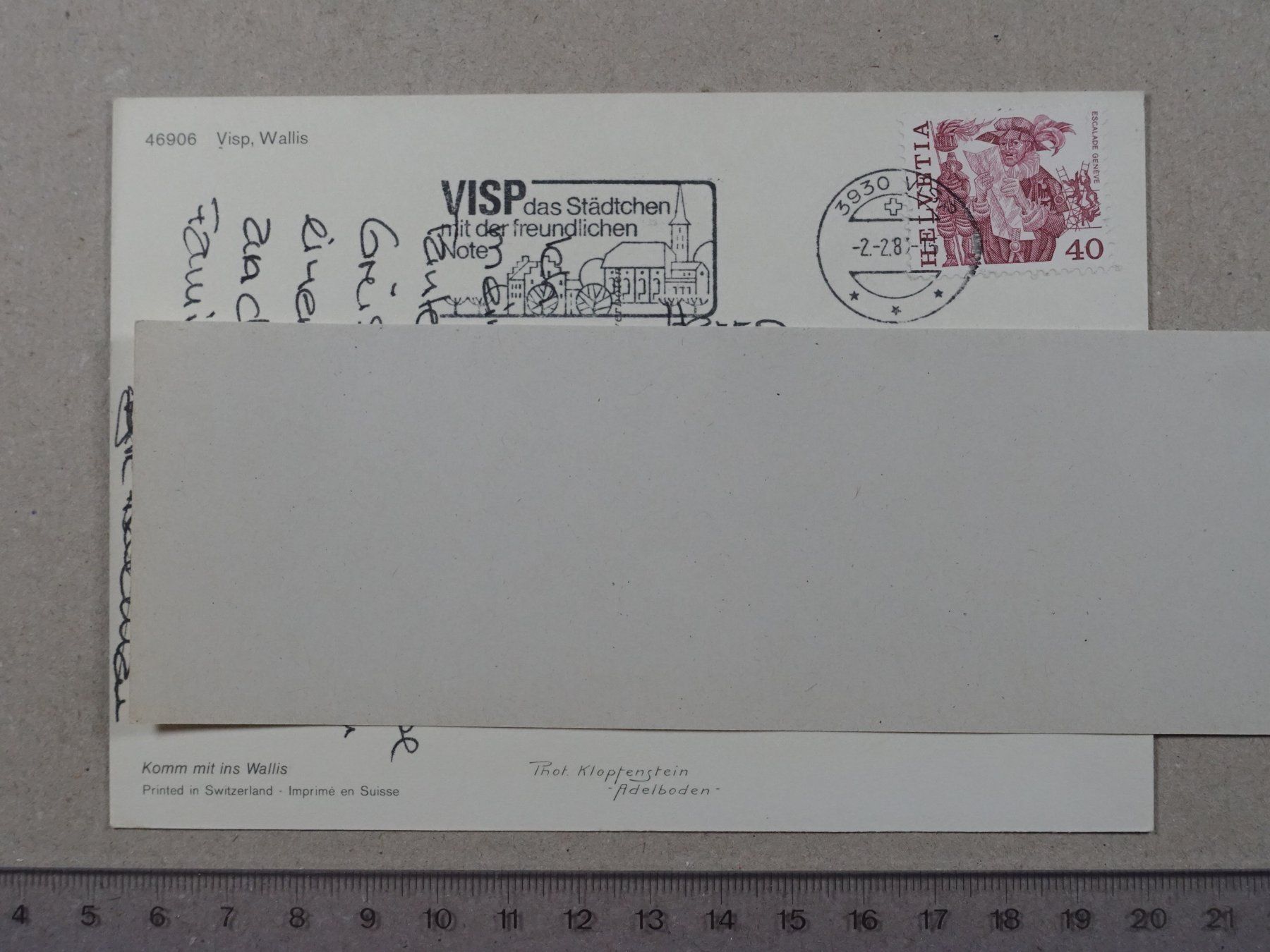 Ansichtskarten: Visp, 1983 – Gebraucht aus Lenzburg von fh1 1