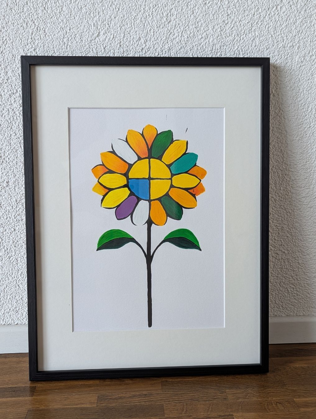 Dipinti: Original Gemälde Moderne Sonnenblume – Nuovo e nell'imballaggio originale da Winterthur venduto da LaVieColor