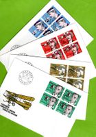 1977 FDC Porträtmarken Piloten VB + lose VB 1. Tag s. Bilder
