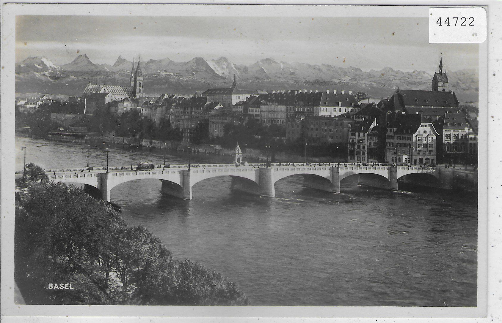 Cartoline postali: Basel und die Alpen – Usato da Ettingen venduto da Kartenplanet
