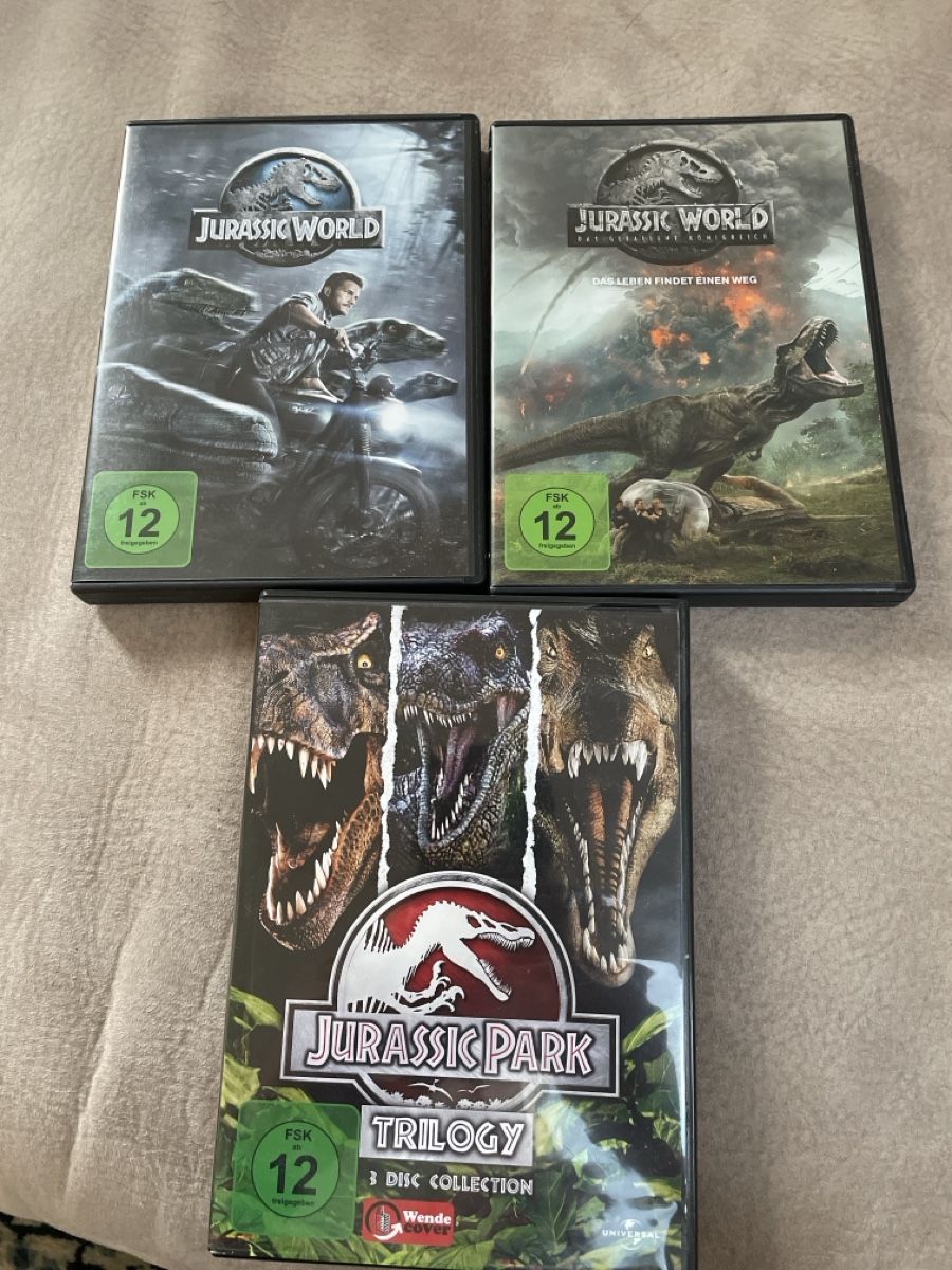 Tutti i DVDs: Jurassic Park, World DVD-Sammlung.  – Usato da Koppigen venduto da BLUE_EYE7