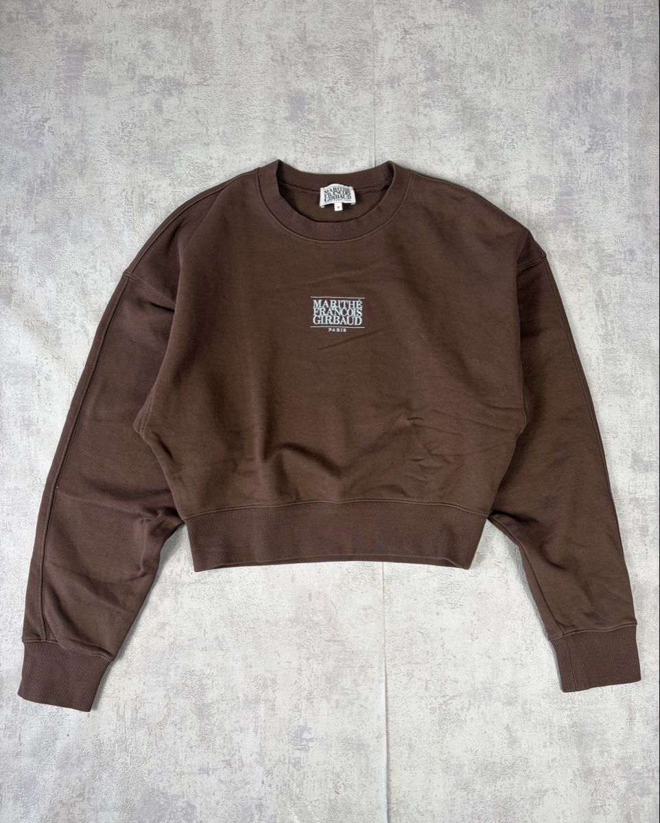 Girbaud Pulls & Sweat-shirts: Sweatshirt Marithé + François Girbaud marron écru cropped S – Neuf (Voir description) à Hauterive NE par Leo_o 1