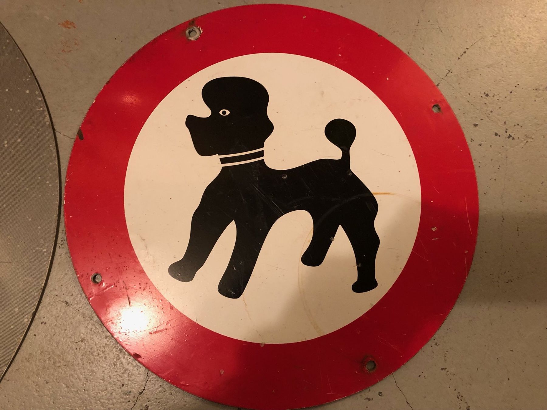 Insegne: 2 Verkehrsschilder 50 / Hund – Usato da Gümmenen venduto da Ug6 1