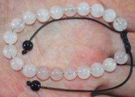 Armband X-94 – Rosa Quarz – 8mm Perlen - Grössenverstellbar