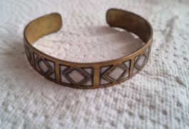 Alter Armreif mit geometrischem Muster - Vintage - Steinlin