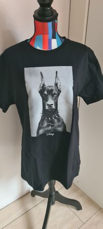 T-Shirt mit Aufdruck, Grösse L, schwarz