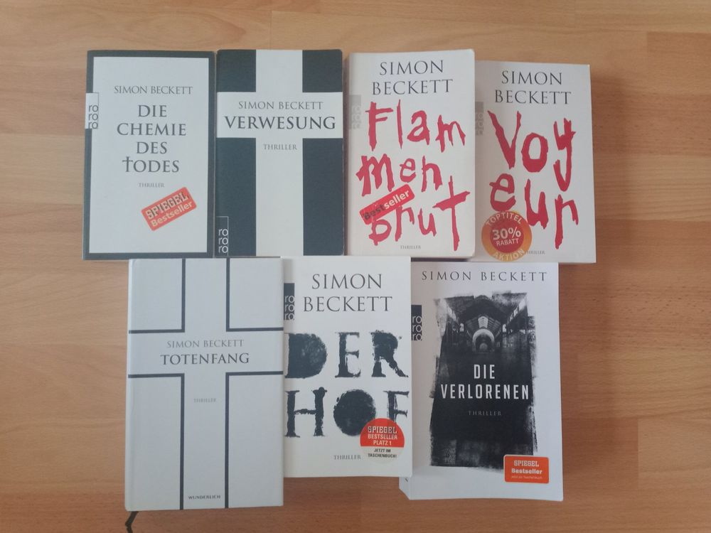 7x Simon Beckett Verlorenen Jonah Colley David Hunter Hof (Gebraucht