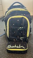 Satch Rucksack mit Etui Pünktli Design dunkelblau 