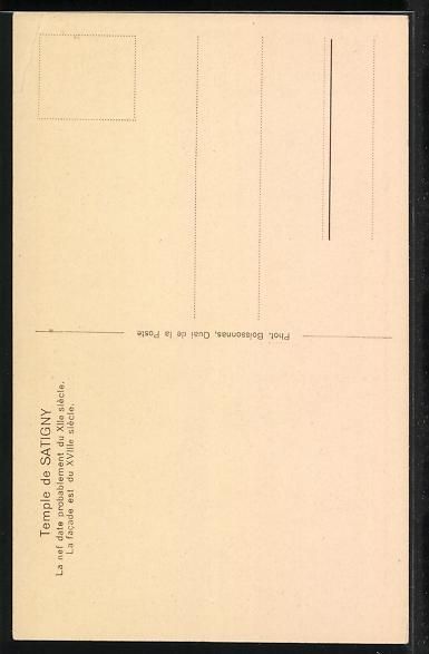 Cartoline postali: AK Satigny, Temple, Ansicht der Kirche – Usato da Berlin venduto da bartko-reher 1