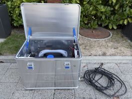 Alutec Aluminiumbox mit Dieselheizung mobile Heizung