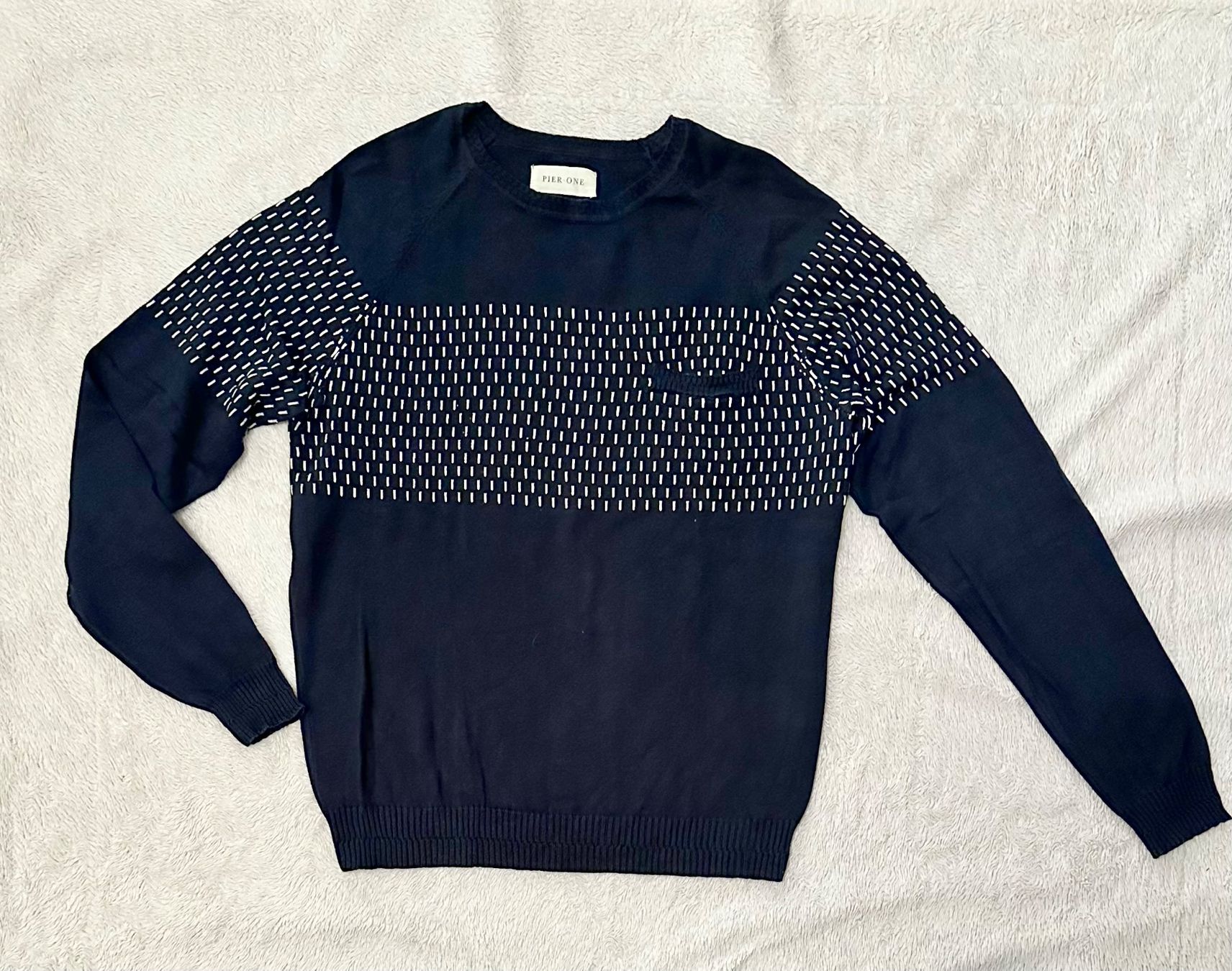 Maglioni & Felpe: Pullover dunkelblau weiss PIER ONE top Zustand Baumwolle – Usato da Emmenbrücke venduto da little.treasures