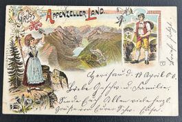 Gruss aus dem Appenzeller Land Litho 