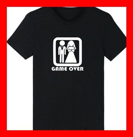 T-Shirt Game Over Heirat Hochzeit Gr. L Scheidung Kirche