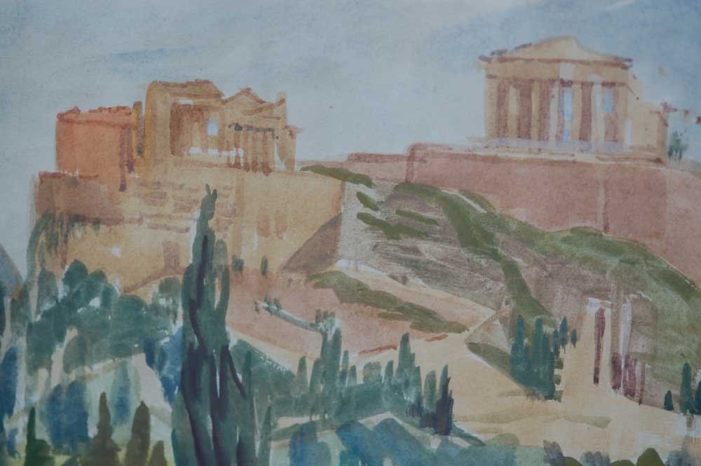 Dipinti: Akropolis, Athen, 1960 – Usato da Baar venduto da Roze1 1