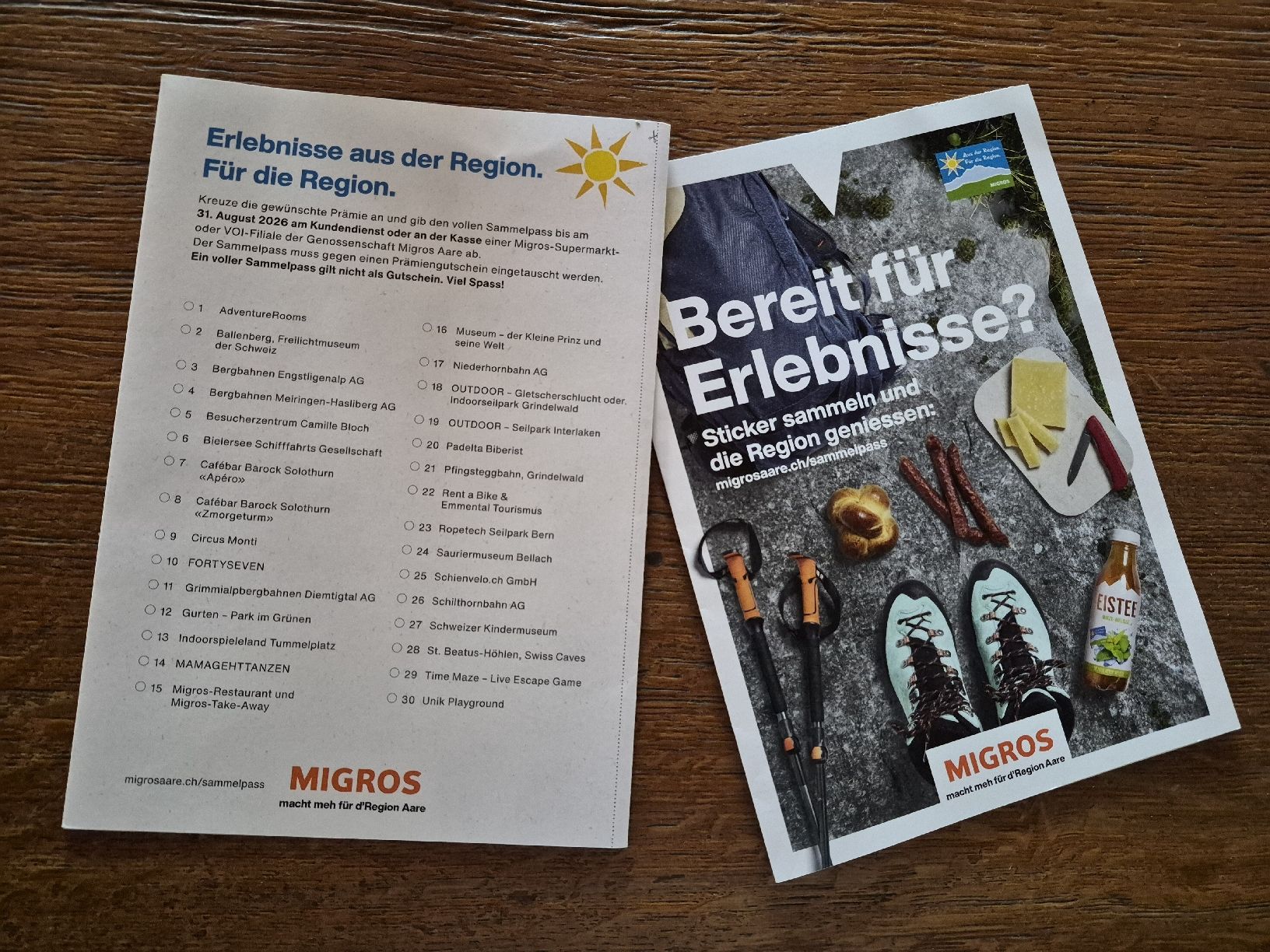 Migros Timbres & points: 2 x voller Migros Aare Sammelpass – Neuf (Voir description) à Vordemwald par Esel04 1