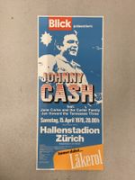Konzertplakat Johnny Cash 1978 Zürich (Plakat hat Falze)