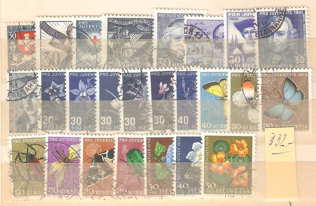 Alle Briefmarken: PJ 25 hohe Werte feinst gest. – Gebraucht aus Lausanne von Whorvath