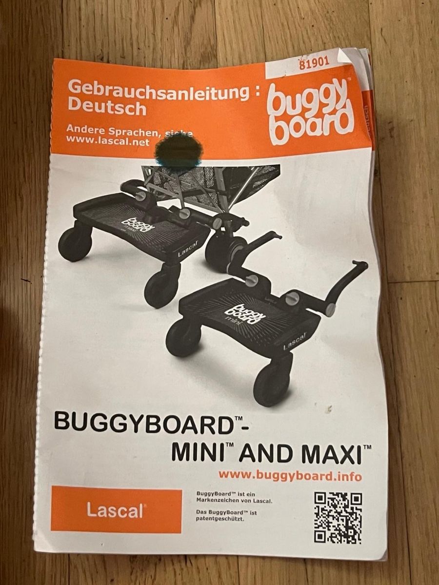 Accessori per carrozzine: Planche à roulettes BuggyBoard Mini et Maxi - Lascal – Usato da Lausanne venduto da Millionsch
