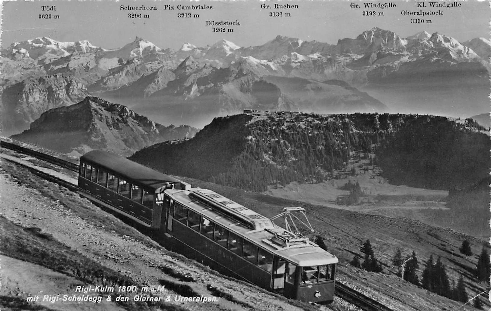 Cartoline postali: Rigi Kulm (SZ) Rigi Bahn – Usato da Biasca venduto da Blenio71