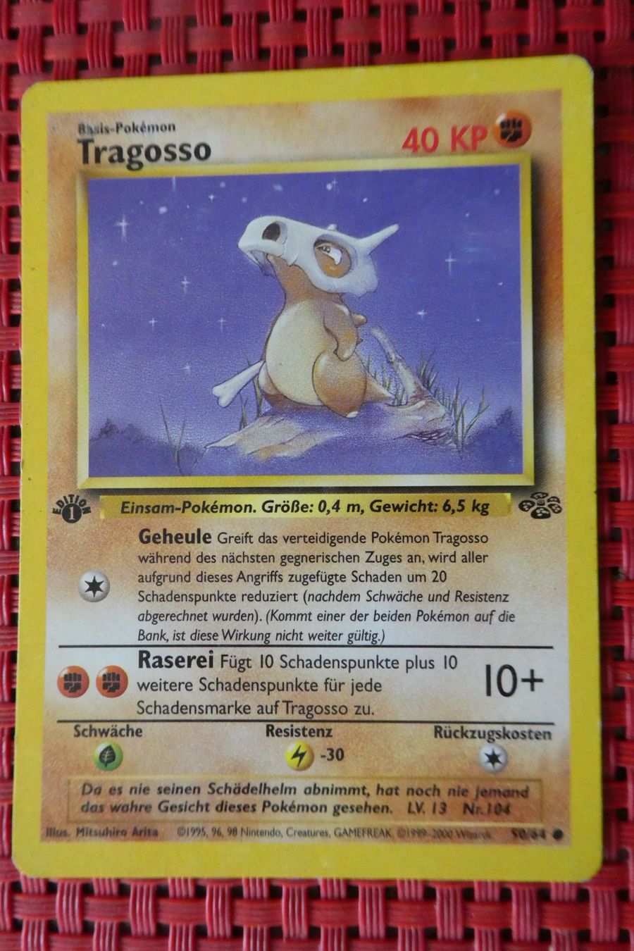 Pokémon Carte collezionabili: Pokémon 1. Editon / TRAGOSSO / selten – Usato da Au ZH venduto da Osterhase4