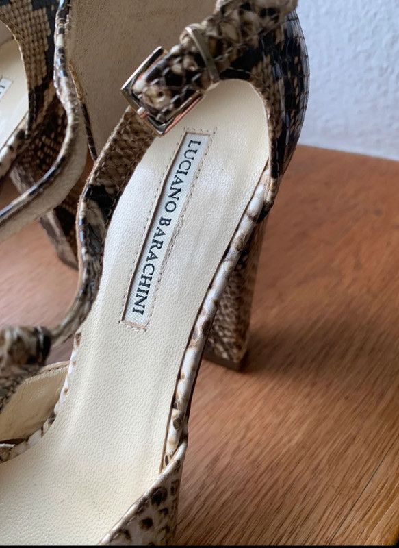 Scarpe da donna: Sandales Luciano Barachini cuir python serpent 40 – Nuovo (secondo la descrizione) da Geneve venduto da Monthoux13 2