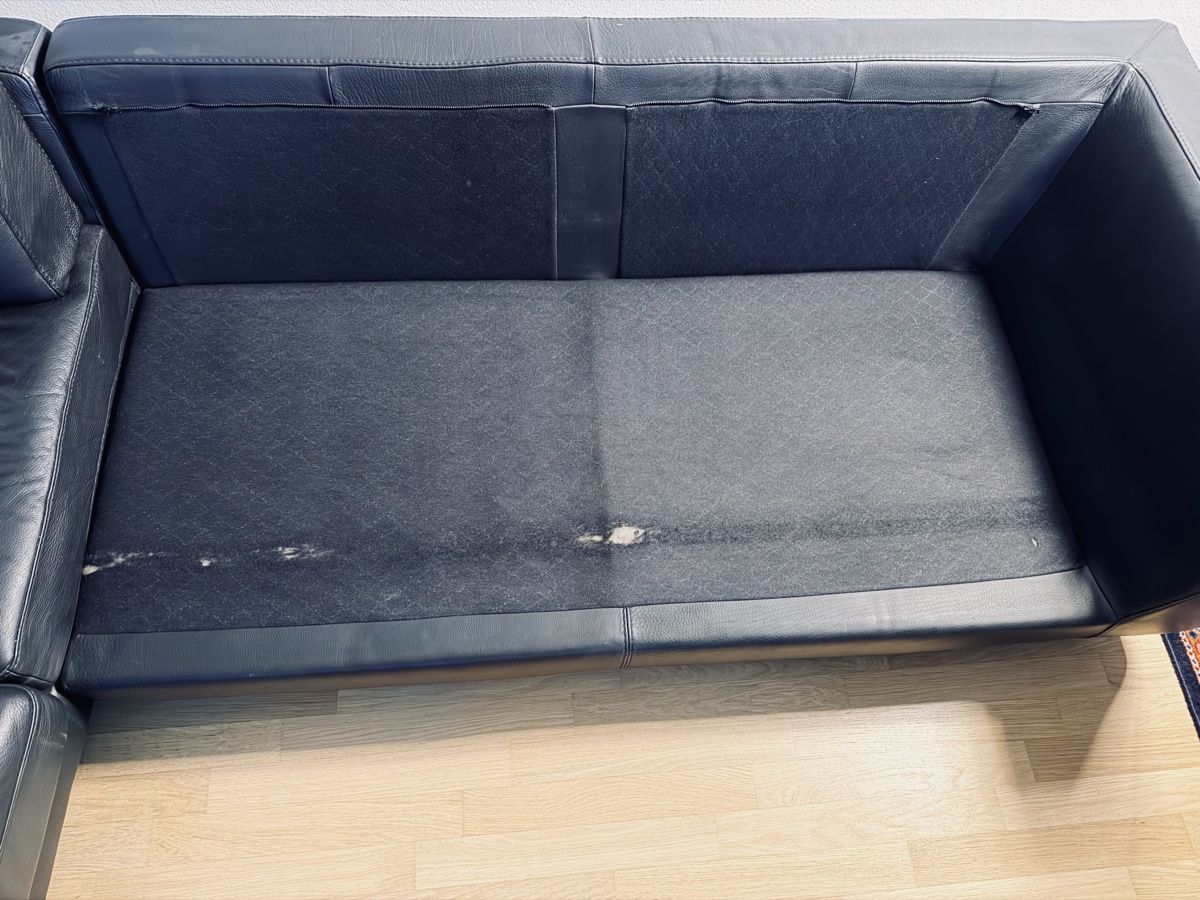 Divani: Ecksofa Leder schwarz mit 2 Kopfstützen – Usato da Basel venduto da Lithoklast 6