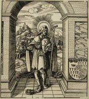 BECK Leonhardt (1480 - 1542) - Heiliger Jodokus - Holzschnit