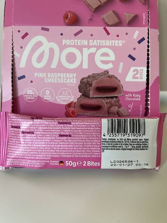 More Nutrition Aliments & Spécialités: MORE Satisbites Pink Raspberry Cheesecake - 10Riegel – Neuf avec emballage d'origine à Pratteln par kim_6pp9 1