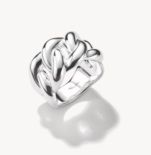 Thomas Sabo Ringe: Thomas Sabo - Ring Geflochten Bold Elegance Silber - Gr. 52 – Gebraucht aus St. Gallen von BikeladyShop
