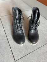 Boots aus Leder Schwarz gr. 37