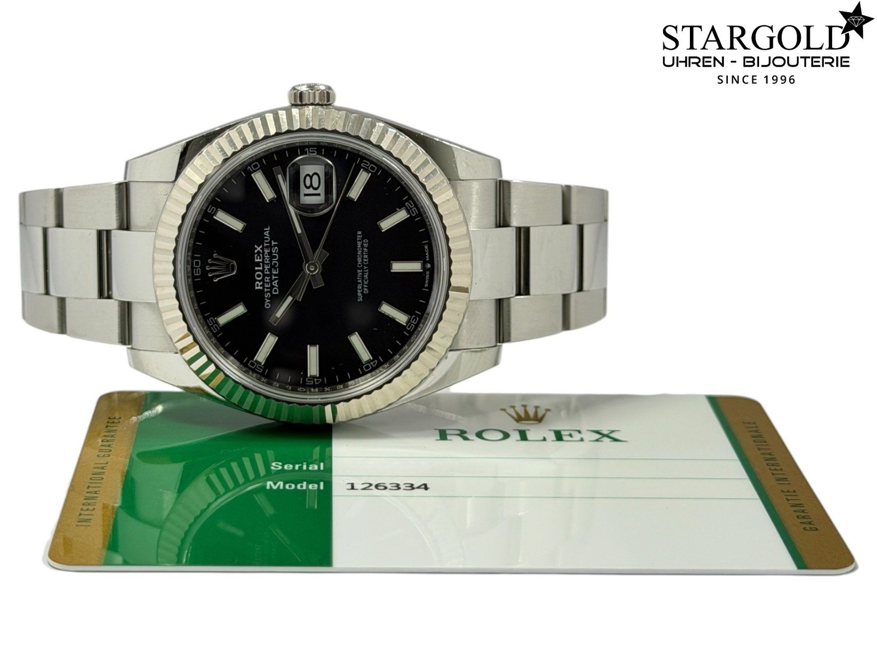 Rolex Orologi: Rolex Datejust 41 schwarz - 126334 – Nuovo e nell'imballaggio originale da Zürich venduto da Stargold-Uhren 1
