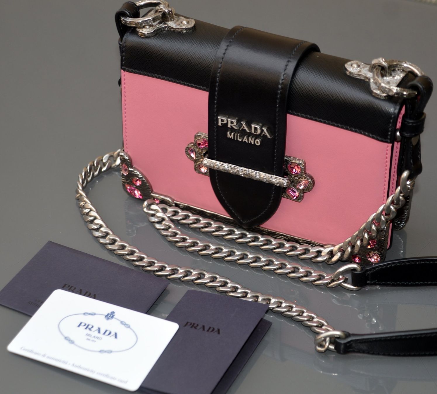Prada Taschen für Damen: Prada Caskier Crystal Tasche / sac – Gebraucht aus Collonges von Auganien 1