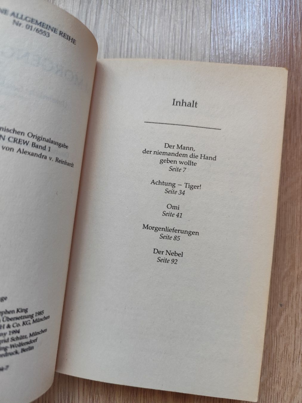 Libri: Stephen King "Im Morgengrauen" - Unheimliche Geschichten – Usato da Mägenwil venduto da VintageGirly 4
