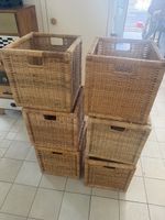 6 Rattankörbe Aufbewahrungskörbe Holzkorb Korbset Natur