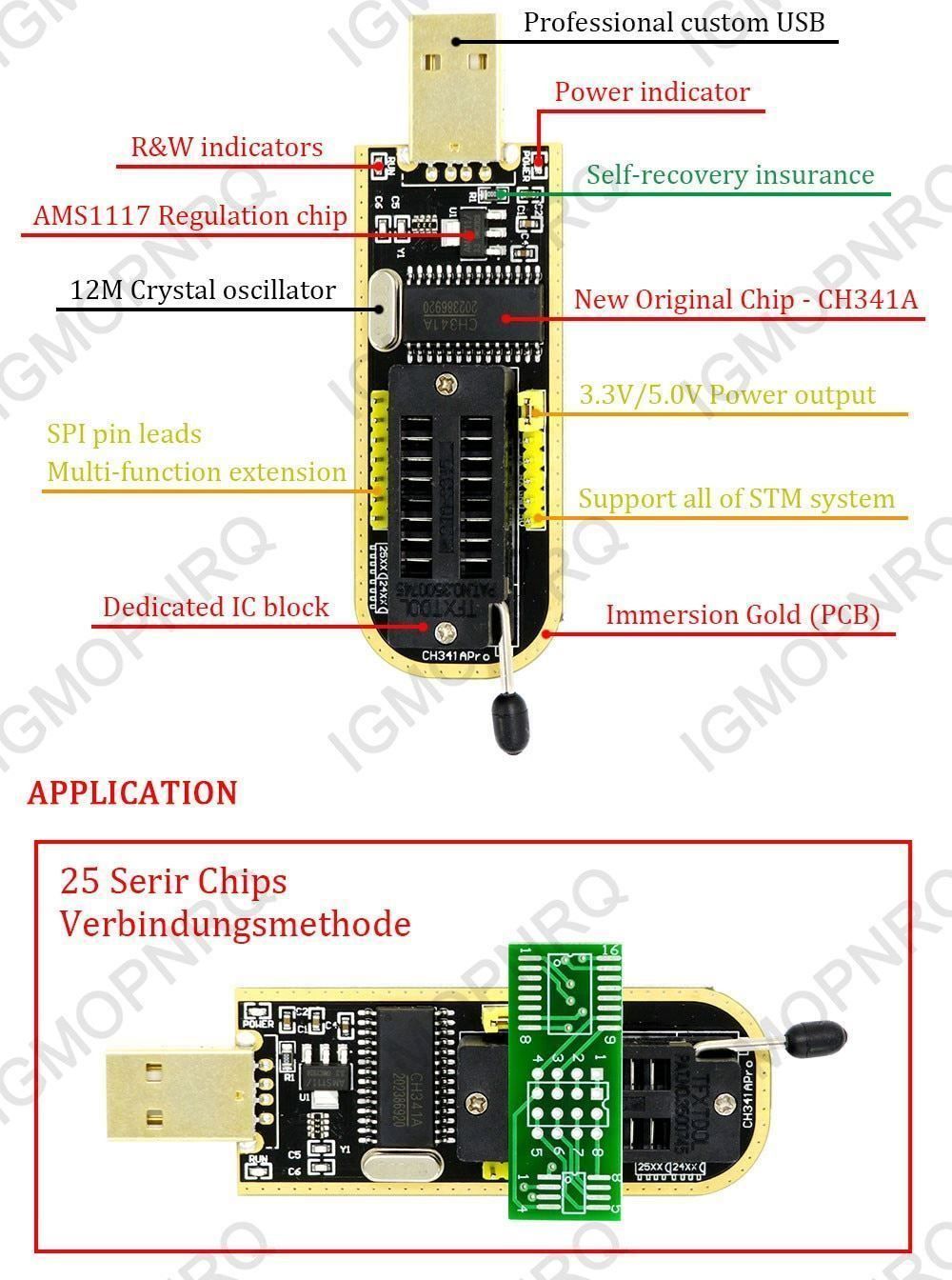 Componenti elettronici: Module de programmation Flash BIOS USB Programmiermodul – Nuovo e nell'imballaggio originale da Delemont venduto da Superchoice 1