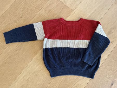 H&M Kids Cotton Jumper (Red, White, Blue) - Size 110/116