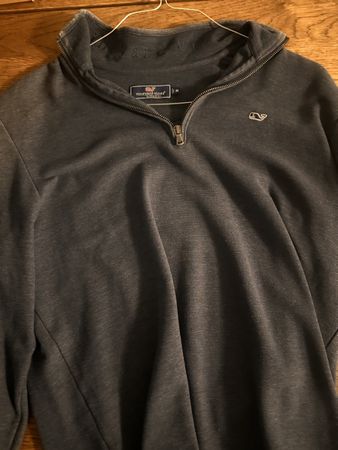 Vineyard Vines Quarter Zip Pullover - Men's Medium Navy