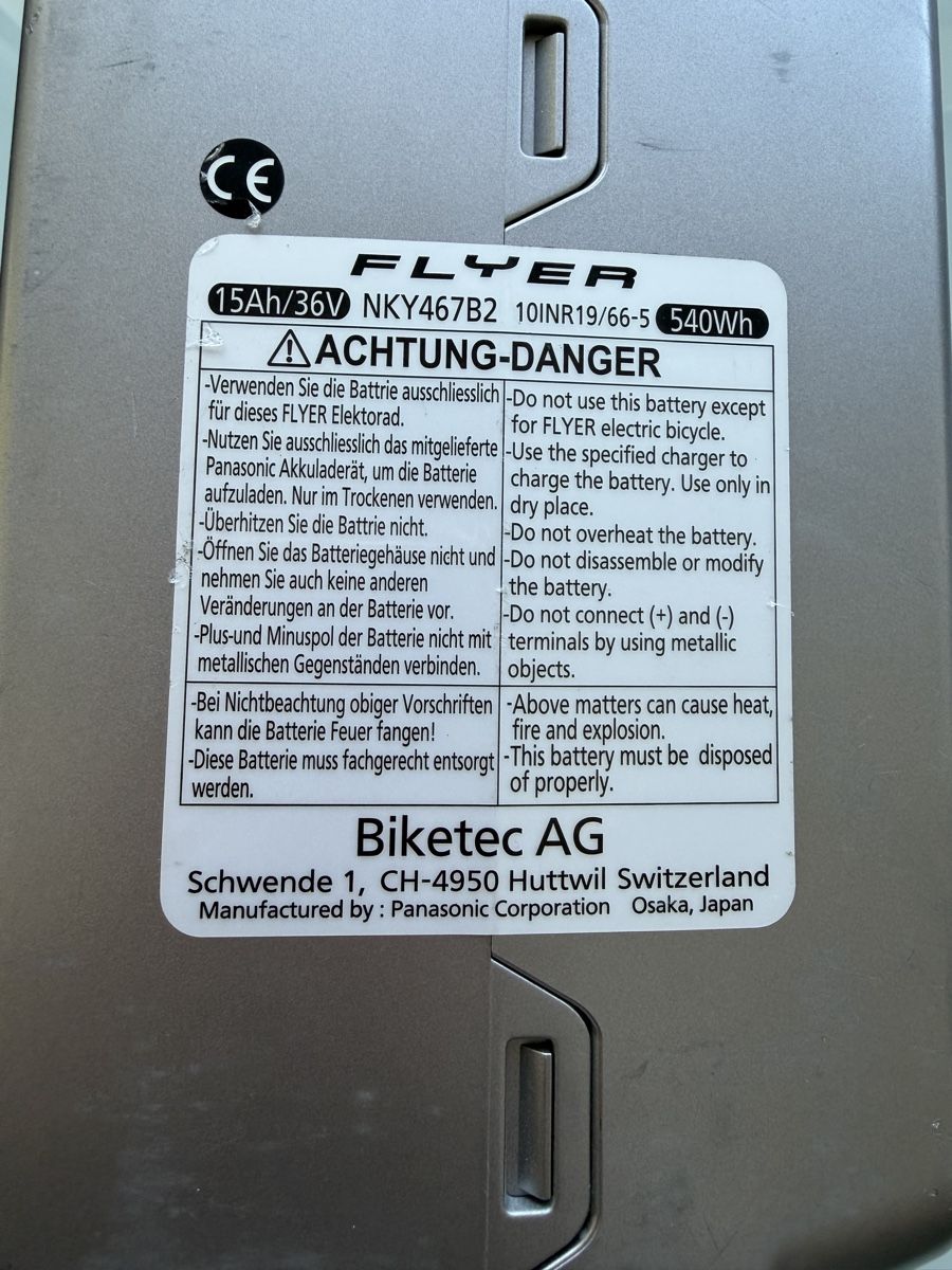 Flyer Batterie: Flyer Akku Next Generation, 15 Ah, 540 Wh – Usato da Bern venduto da ser_7vtn 2