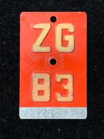 ZG 83 - VELONUMMER - FAHRRADSCHILD - PLAQUE DE VELO - ZG 83