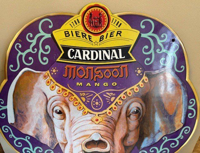 Cardinal Insegne: Werbe- Email Schild Cardinal Bier Brauerei – Usato da Gersau venduto da pandabear01 1