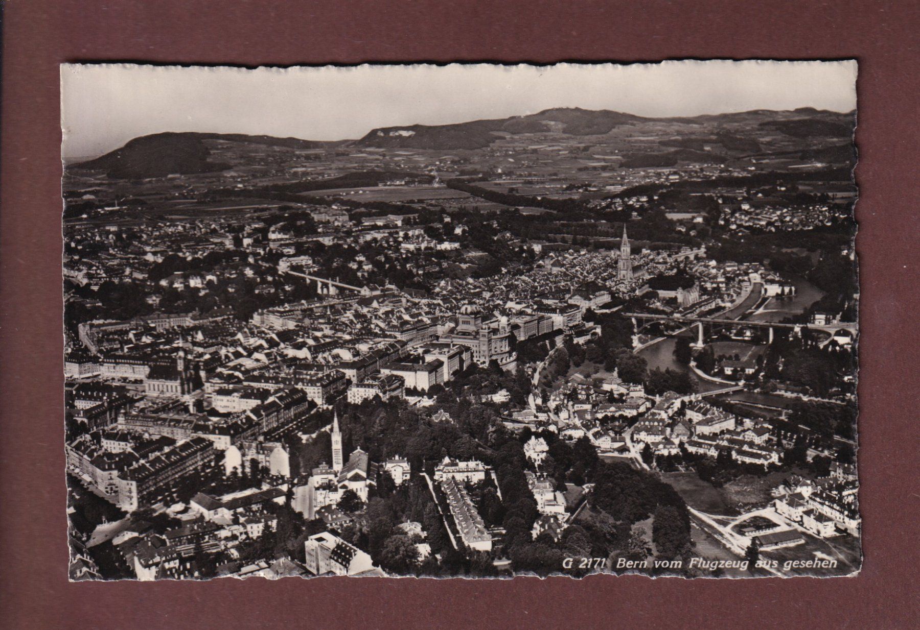 Cartoline postali: BERN vom Flugzeug aus gesehen – Usato da Pully venduto da nicecards-shop