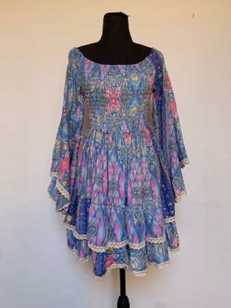 Boho Minikleid aus Seide
