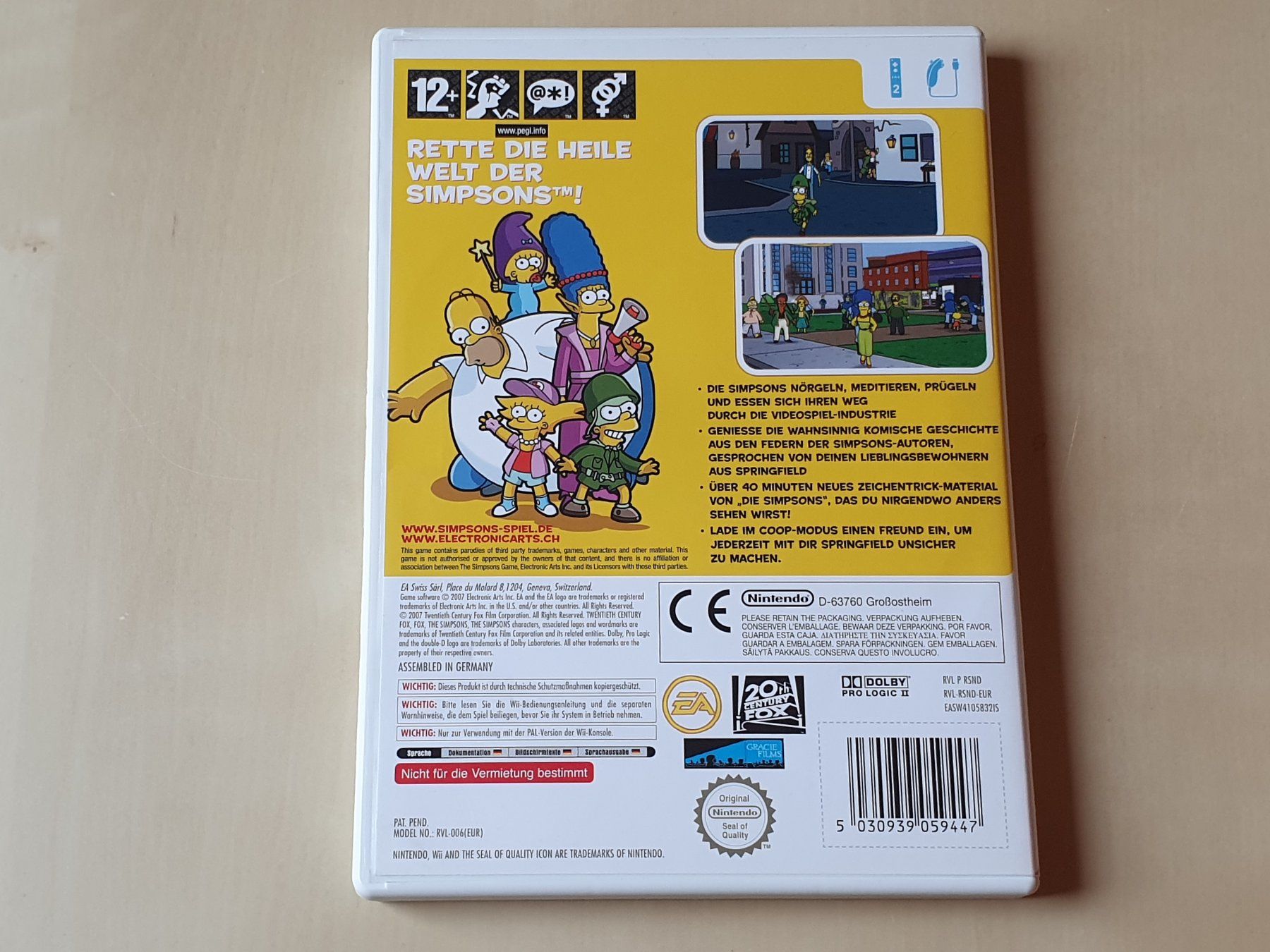 Nintendo Giochi: Simpsons Das Spiel – Usato da Stansstad venduto da collectorsshop 1