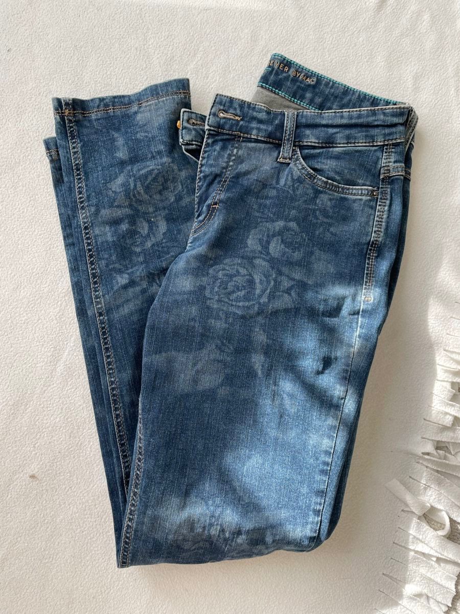 Jeans: Jeans MAC 40 Skinny mit Blumenprint – Usato da Zürich venduto da Pamuk04 1