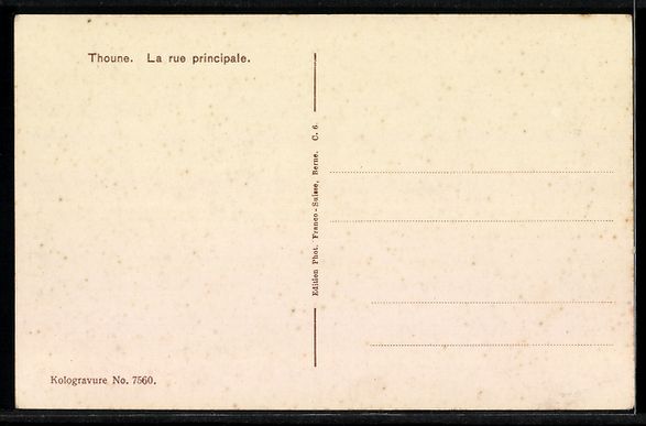 Cartoline postali: AK Thoune, La rue principale – Usato da Berlin venduto da bartko-reher 1